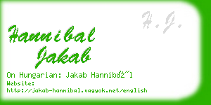 hannibal jakab business card